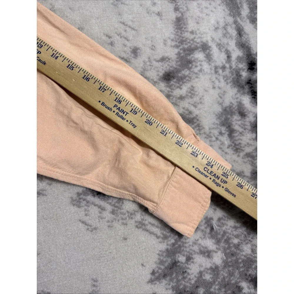 Vintage Polo Ralph Lauren Yarmouth Flesh Pony Shirt Mens 16.5 Orange Preppy‎